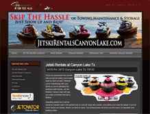 Tablet Screenshot of jetskirentalscanyonlake.com